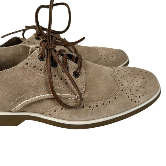 Sperry Top-Sider Leather Suede Oxford Shoes Size 11M Wingtip Brouge Busienss - Picture 3 of 13